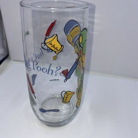 Vintage Disney Winnie The Pooh “What's Cooking Pooh” Drinking Water Juice Glass - Picture 5 of 5